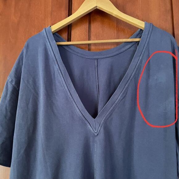 Free People Movement Hot Shot Tee Romper Blue Indigo Size Medium - Picture 8 of 11